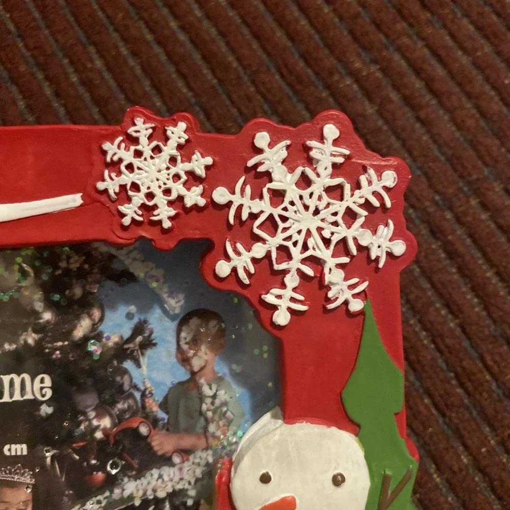 NWT DISNEY MINNIE MOUSE CHRISTMAS SNOW WATER‎ GLOBE PHOTO FRAME 4